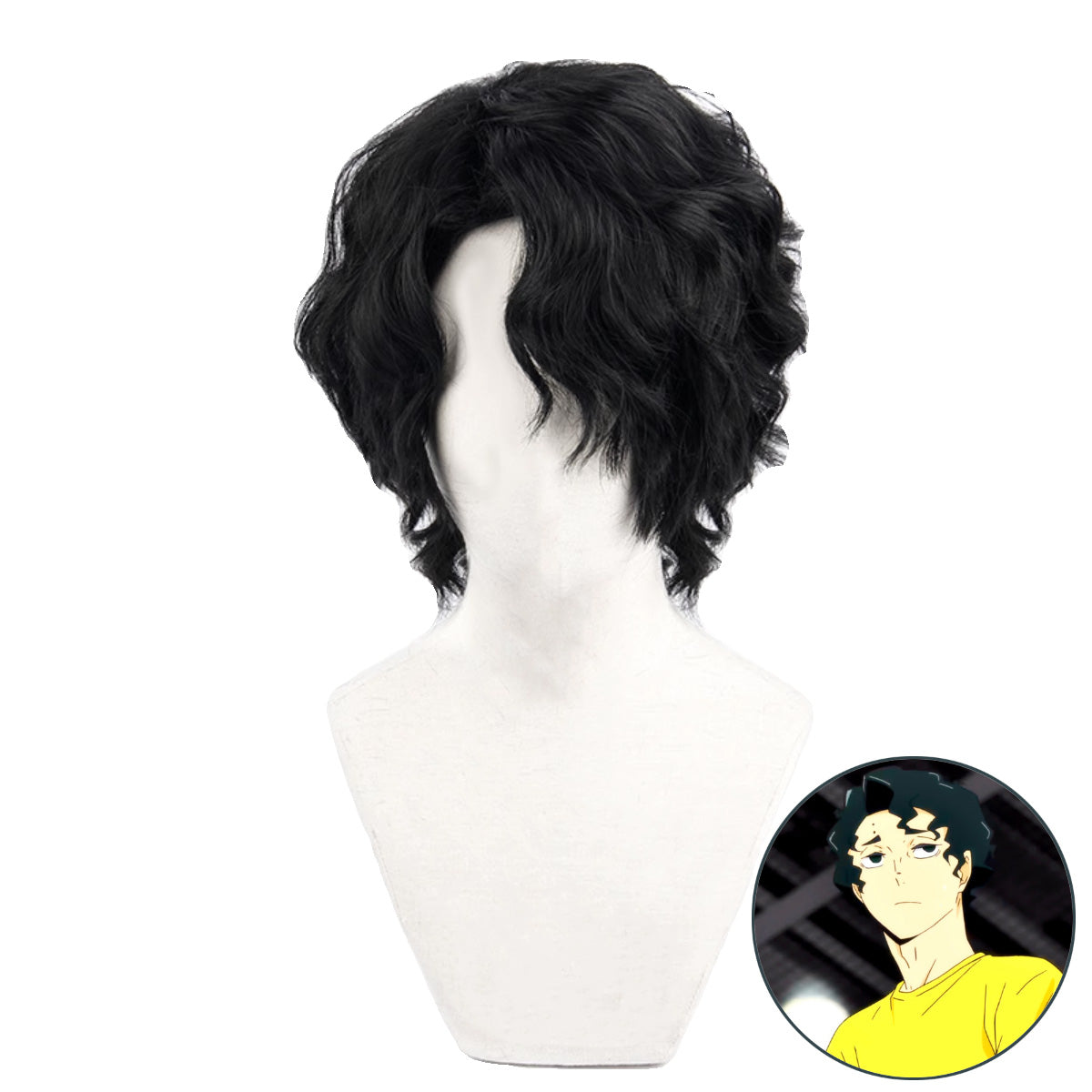 SAKUMETA SAKUSA KIYOOMI Black Cosplay Wig with Short Hair and Bangs