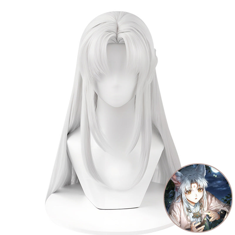 SAKUMETA SARIEL Silver-White Short Cosplay Wig