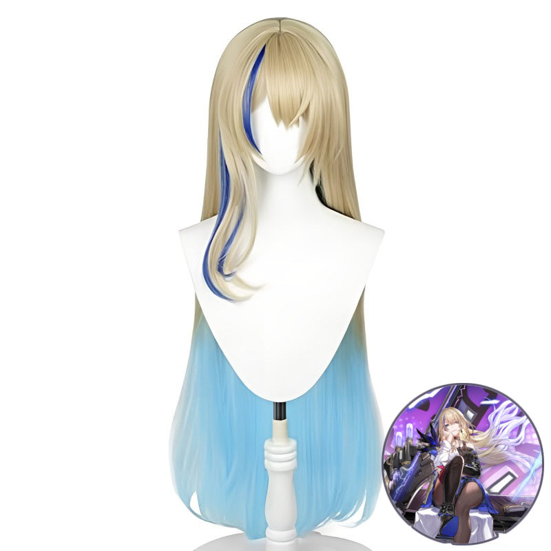 SAKUMETA SERVAL Gold to Blue Gradient Long Cosplay Wig