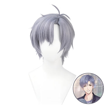 SAKUMETA SHAW Silver-Gray Short Cosplay Wig