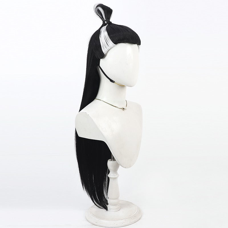 SAKUMETA SHEN GONGBAO Black-Grey Mix Long Cosplay Wig