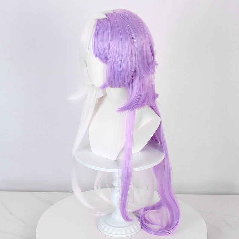 SAKUMETA SIGMA White & Purple Two-Tone Long Cosplay Wig