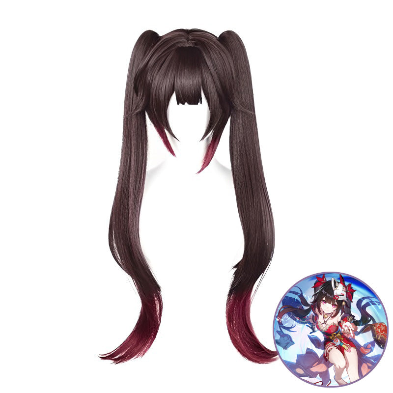 SAKUMETA SPARKLE Chocolate Brown Long Cosplay Wig