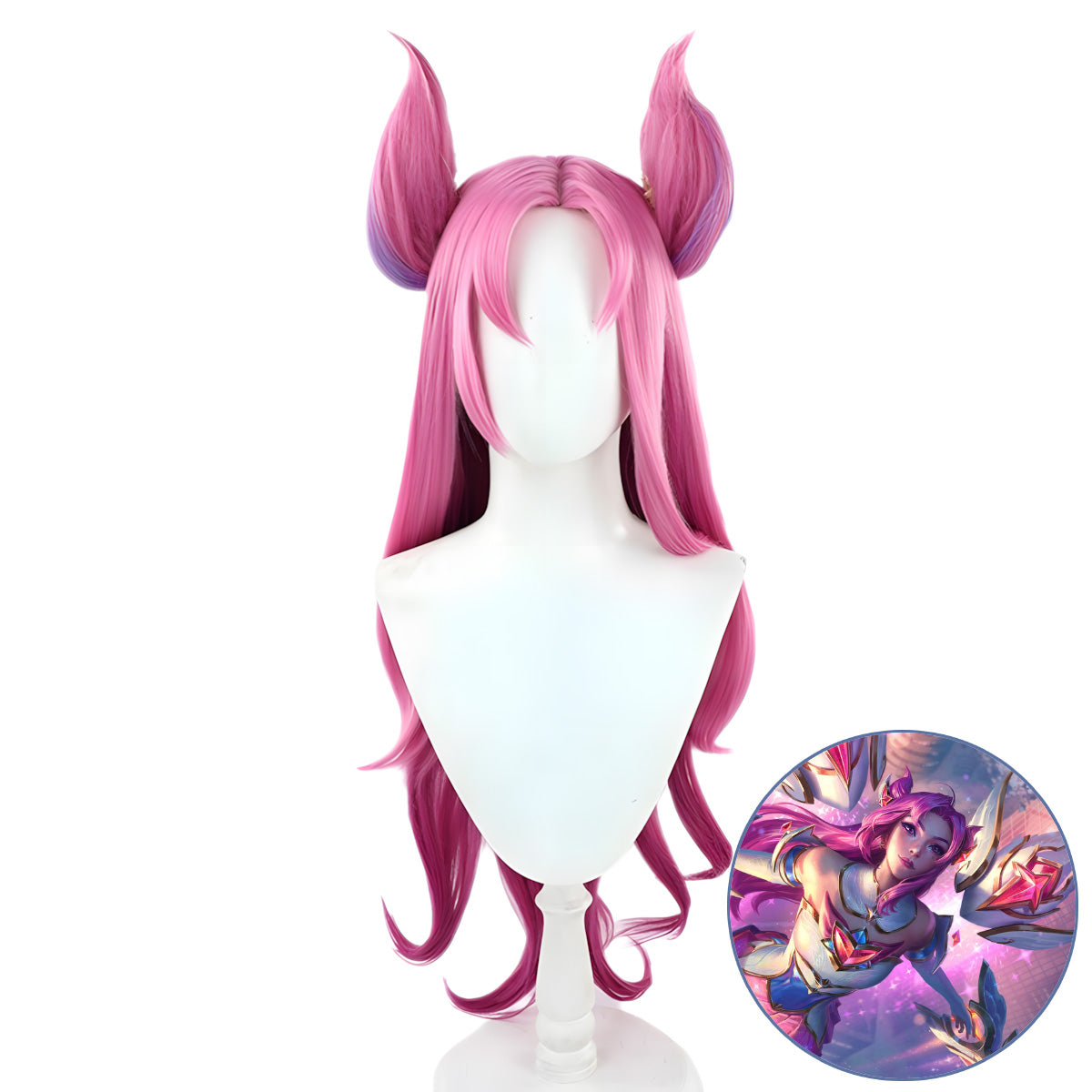 SAKUMETA STAR GUARDIAN KAI'SA Pink Long Cosplay Wig