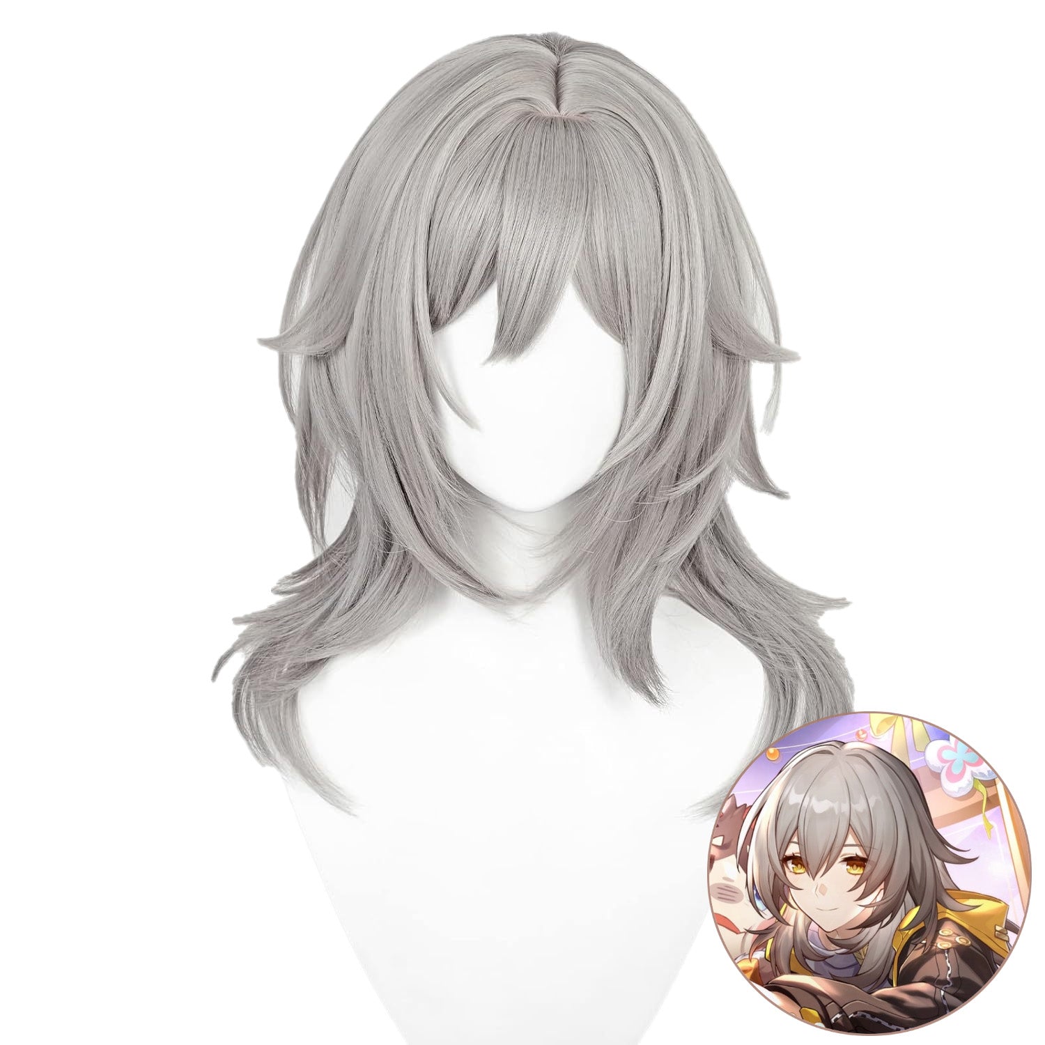 SAKUMETA STELLE Silver-Gray Cosplay Wig