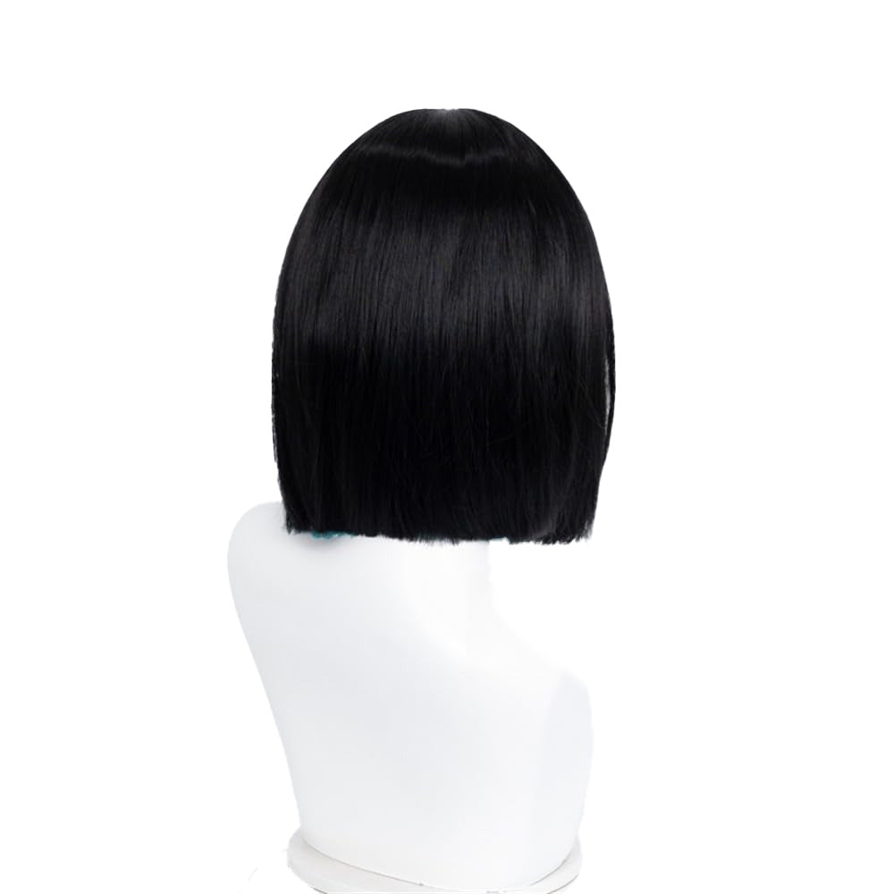 SAKUMETA SUA Black Short Cosplay Wig with Bangs