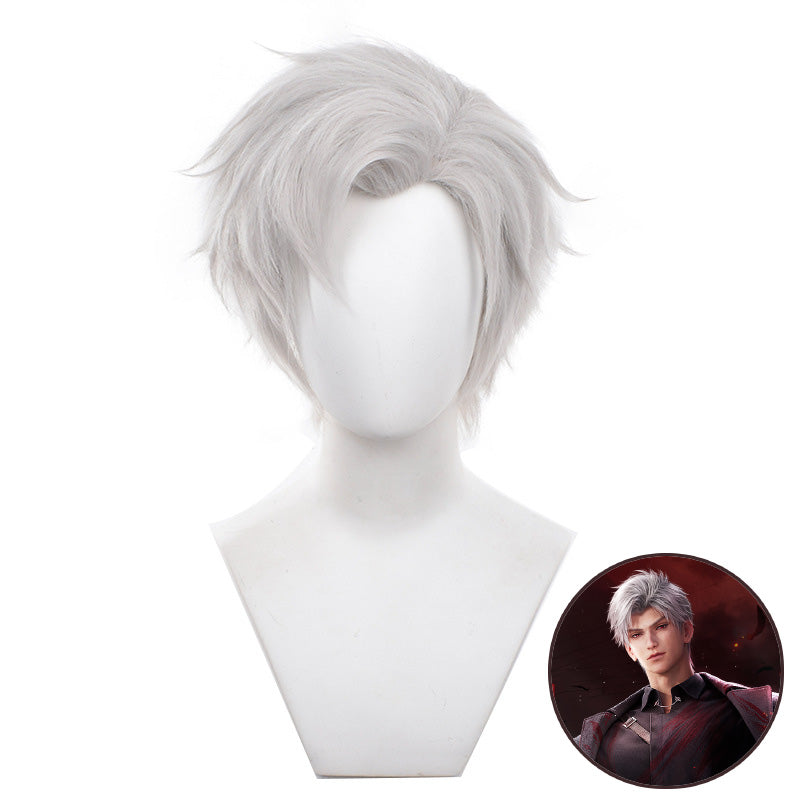 SAKUMETA SYLUS Gray Short Cosplay Wig