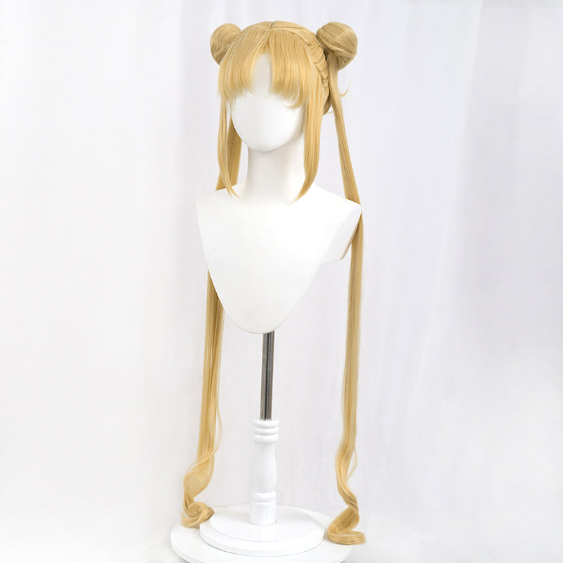 SAKUMETA SAILOR MOON TSUKINO USAGI Gold Cosplay Wig