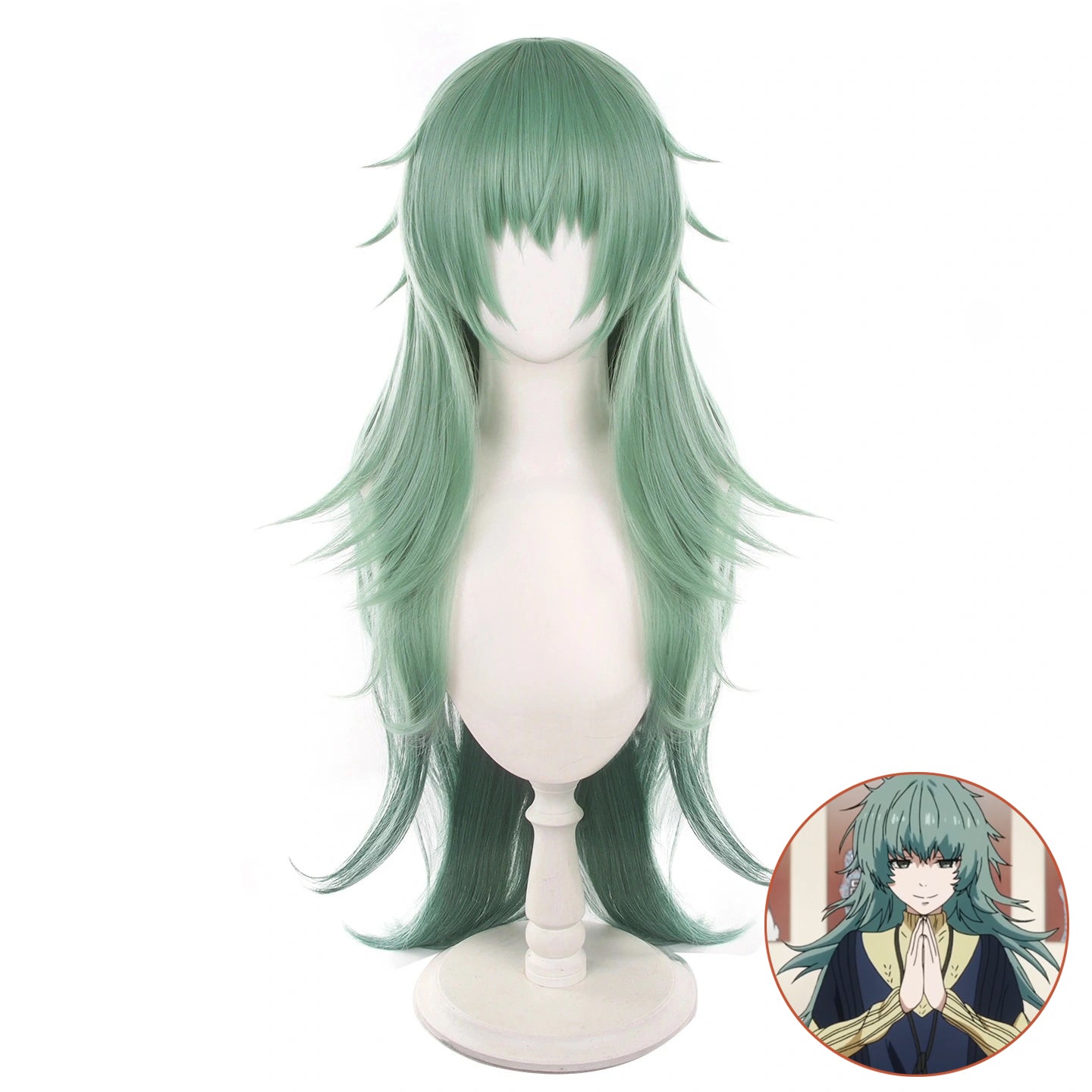 SAKUMETA TAKATSUKI SEN Custom Green Long Cosplay Wig