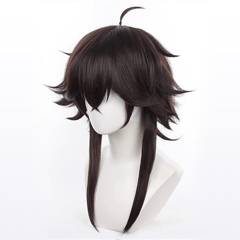 SAKUMETA TETCHŌ SUEHIRO Black Cosplay Wig with Bangs