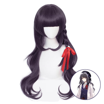 SAKUMETA THE FEMALE PROTAGONIST IN FOR ALL TIME Magenta Long Cosplay Wig