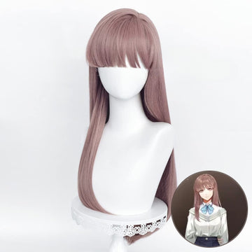 SAKUMETA THE FEMALE PROTAGONIST IN LIGHT AND NIGHT Brown Long Cosplay Wig