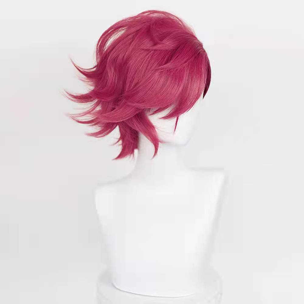 SAKUMETA THE PILTOVER ENFORCER Magenta Short Cosplay Wig