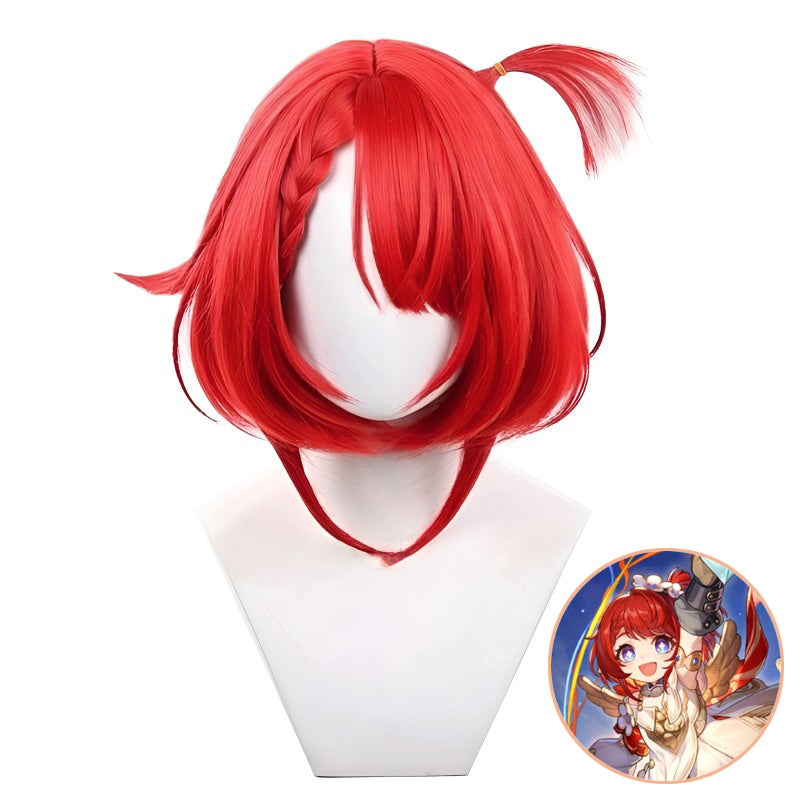 SAKUMETA TRIBIOS Red Short Cosplay Wig