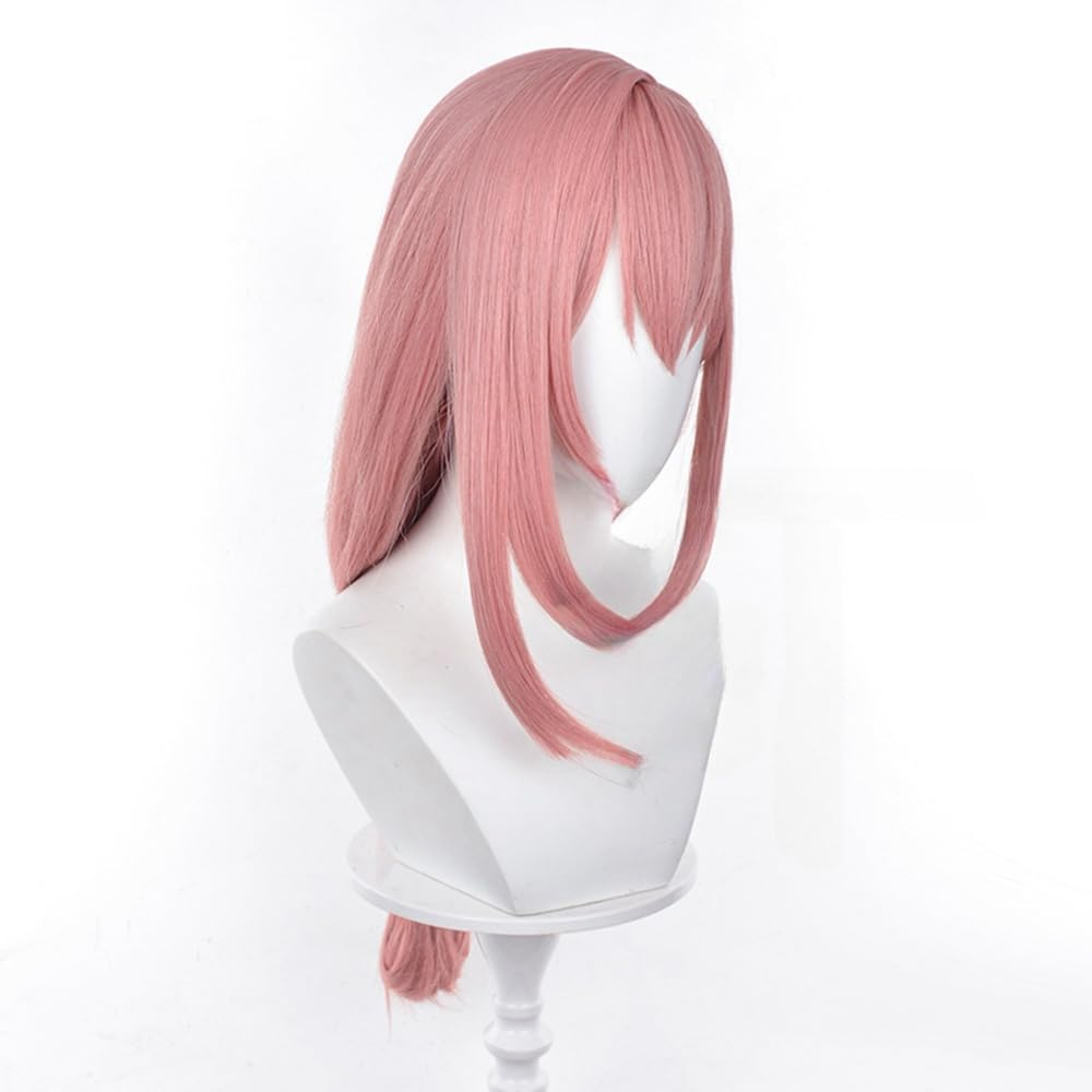 SAKUMETA TSUKISHIRO YANAGI Pink Long Cosplay Wig