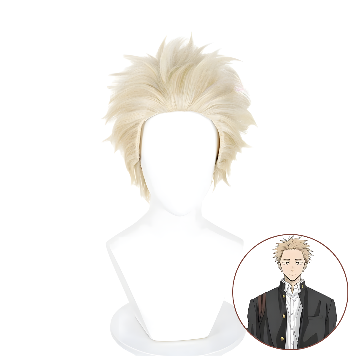 AKUMETA TSUMUGI RINTARO Gold Short Cosplay Wig