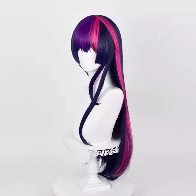 SAKUMETA TWILIGHT SPARKLE Long Purple and Red Cosplay Wig