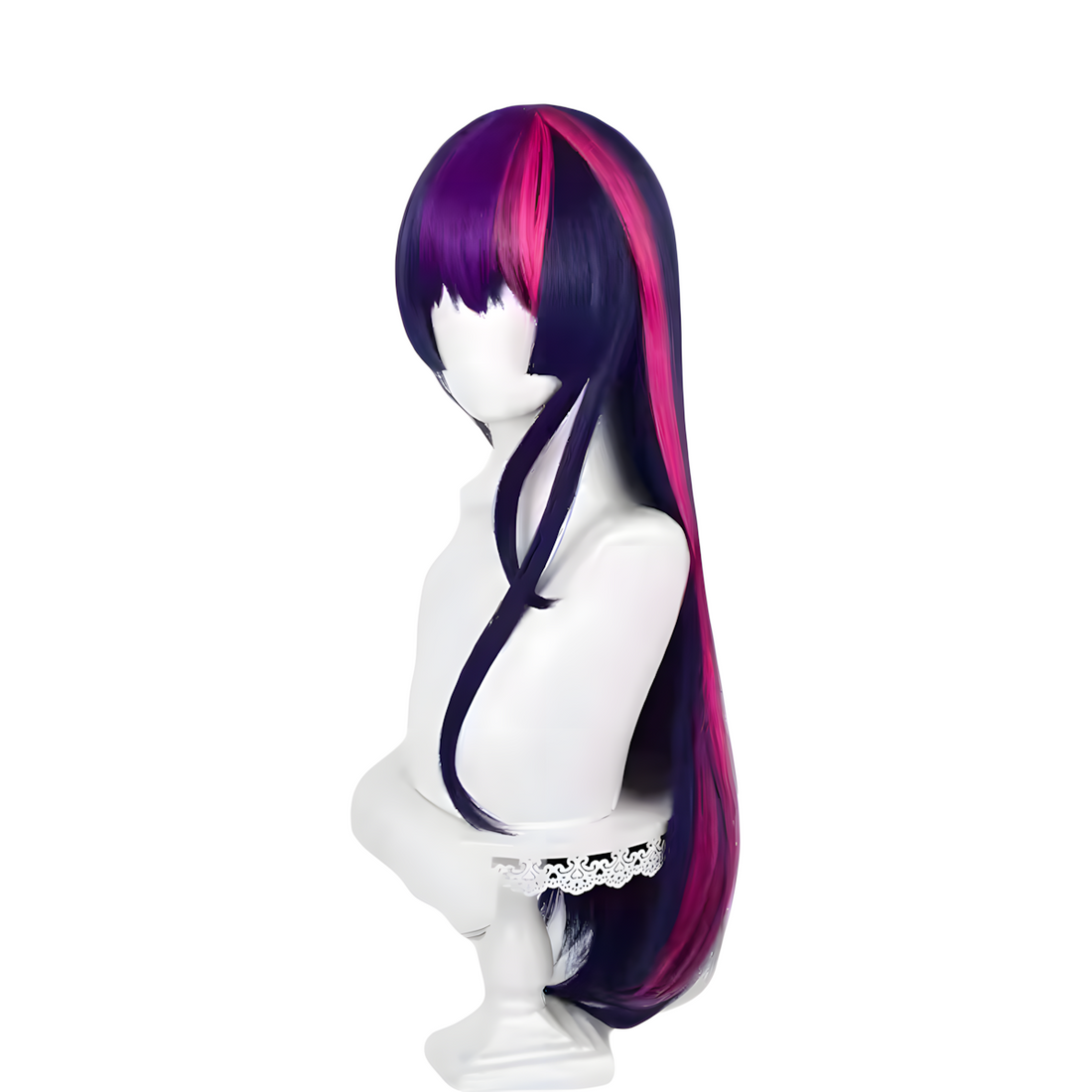 SAKUMETA TWILIGHT SPARKLE Long Purple and Red Cosplay Wig