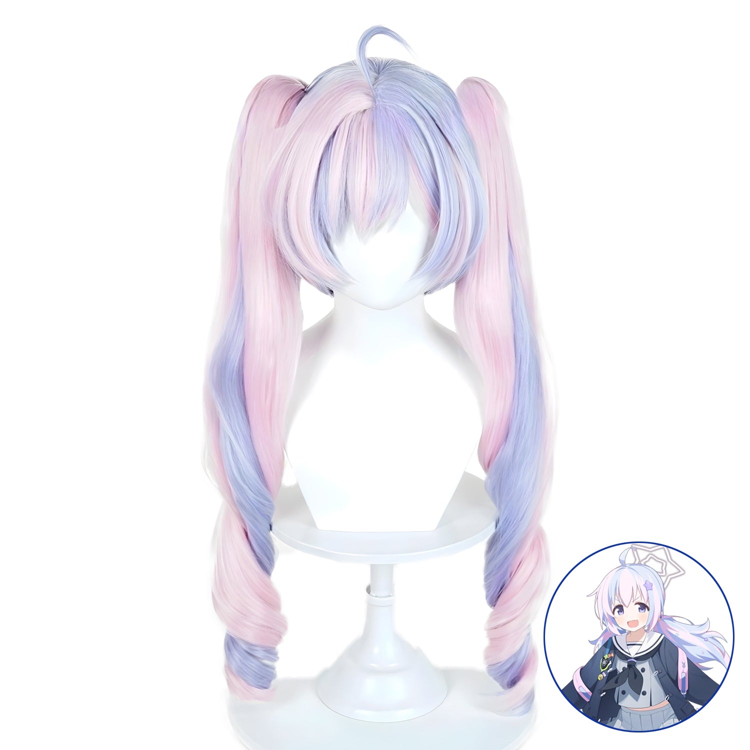 SAKUMETA UZAWA REISA Pink Purple Cosplay Wig with Twin Tails