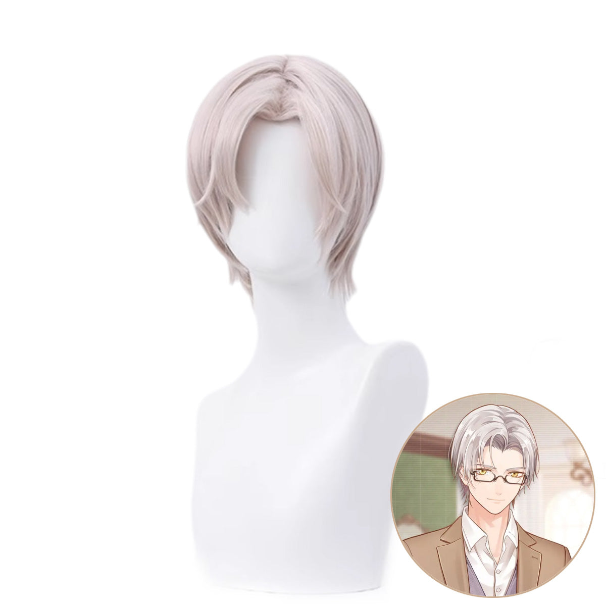 SAKUMETA VILHELM RICHARD ALBERT DE HASPRAN Rose Gold Short Cosplay Wig