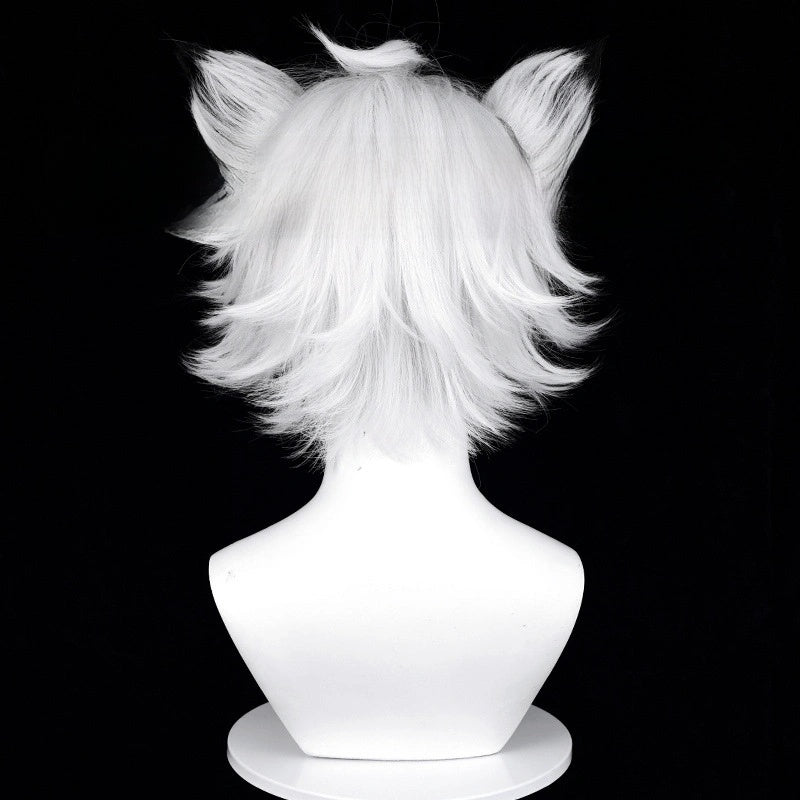 SAKUMETA VON LYCAON Short Black and White Cosplay Wig