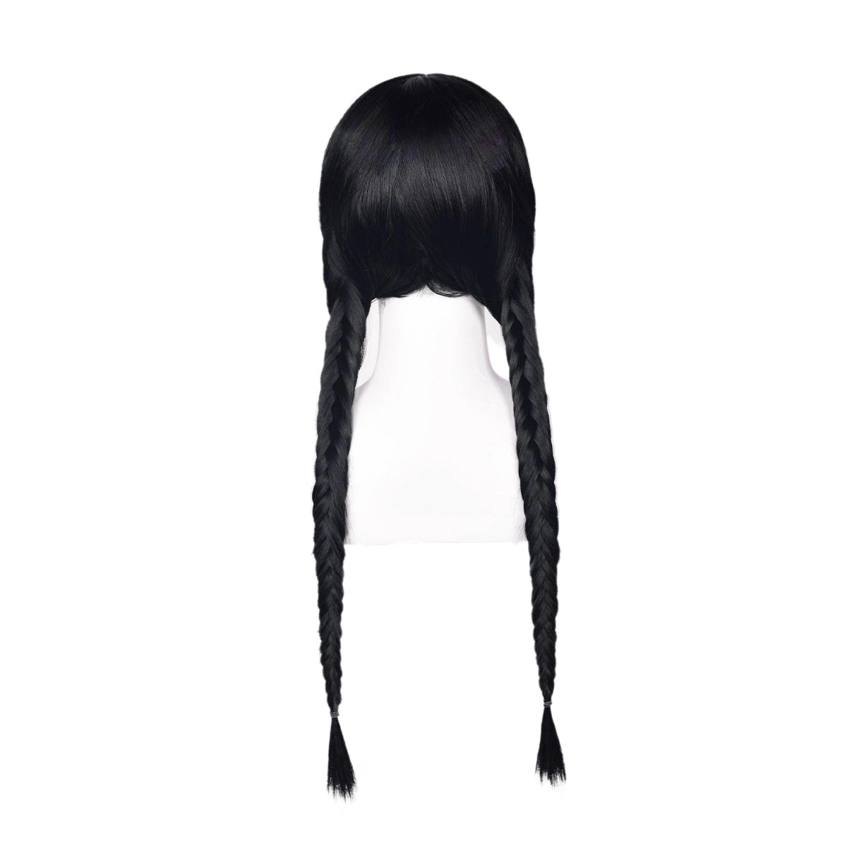 SAKUMETA WEDNESDAY ADDAMS Black Long Cosplay Wig with Twin Braids