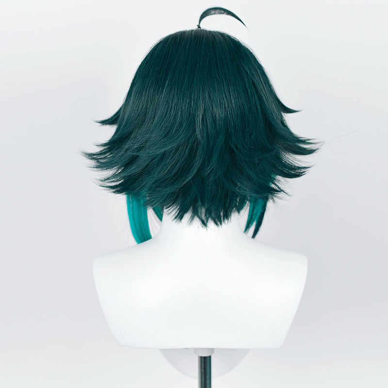 SAKUMETA XIAO Teal Short Fluffy Cosplay Wig