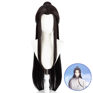 SAKUMETA XIE LIAN Black Long Cosplay Wig