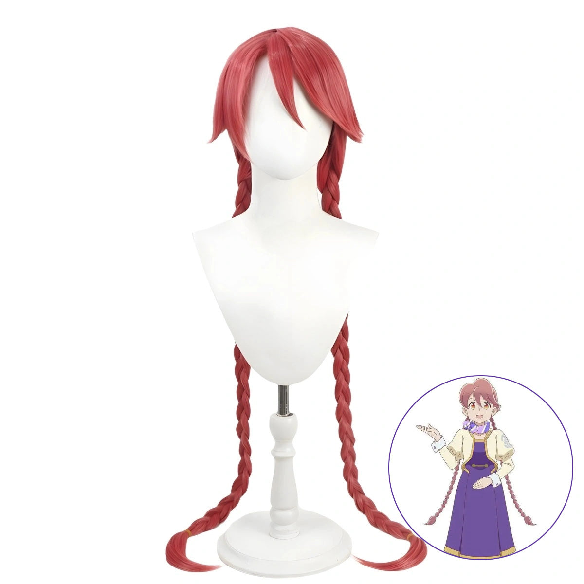 SAKUMETA YACHIYO Red Long Cosplay Wig with Twin Tails
