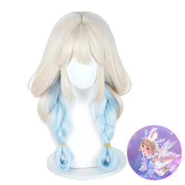 SAKUMETA YAO/CINNAMOROLL DREAM golden mixed light blue cosplay wig