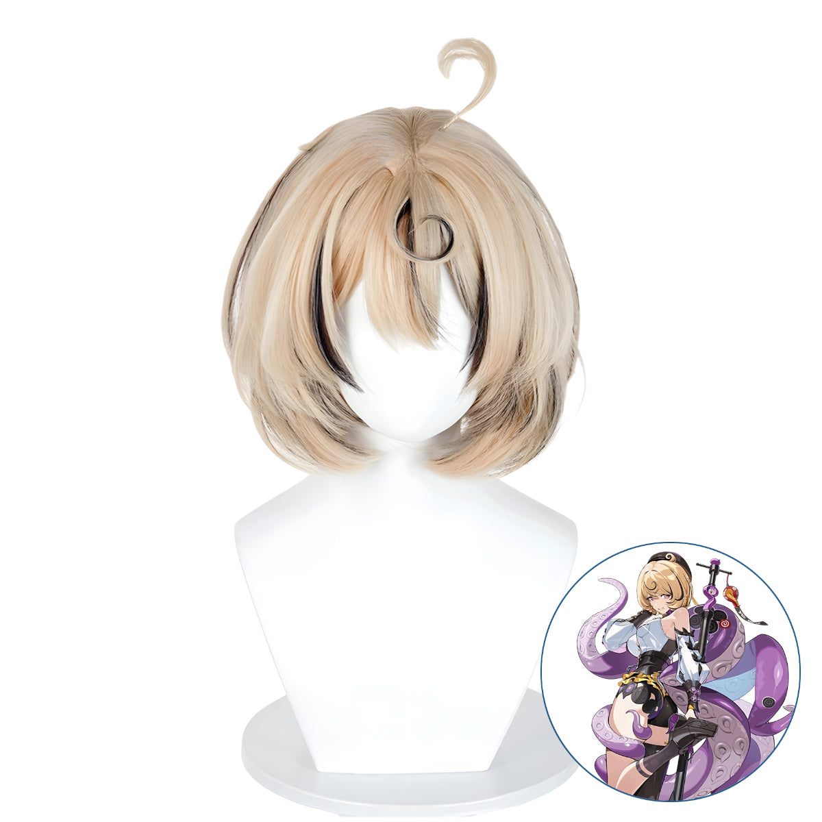 SAKUMETA YIDHARI Brown Gold Short Cosplay Wig