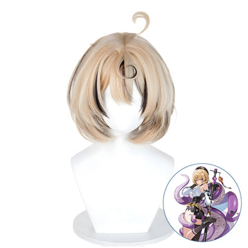 SAKUMETA YIDHARI Brown Gold Short Cosplay Wig