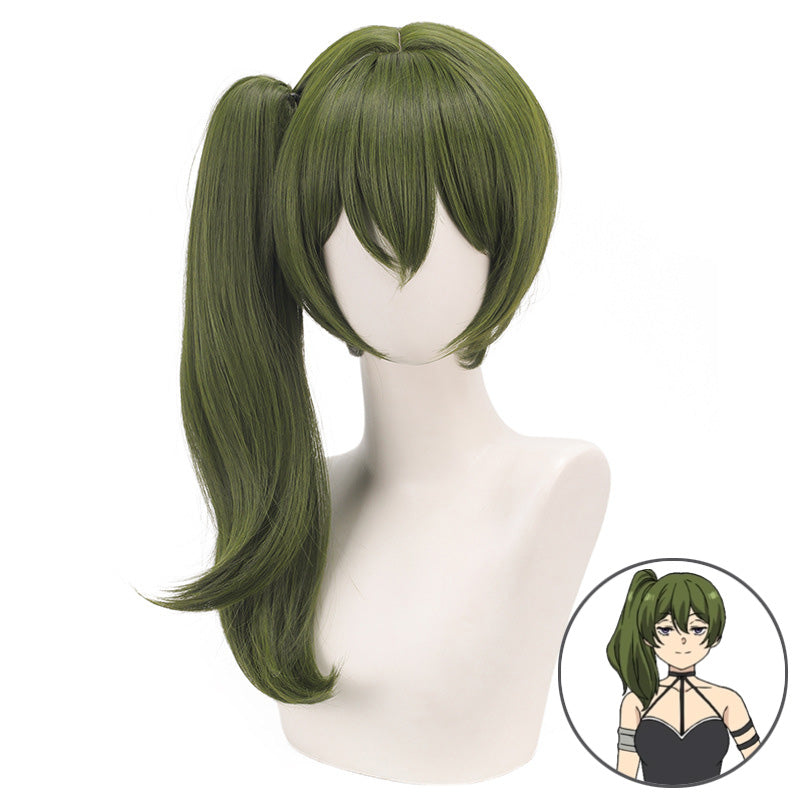 SAKUMETA YUBEI Green Cosplay Wig with Ponytail