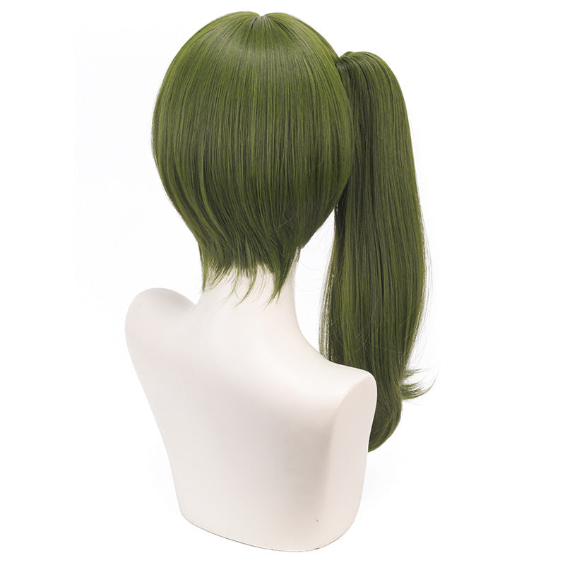 SAKUMETA YUBEI Green Cosplay Wig with Ponytail