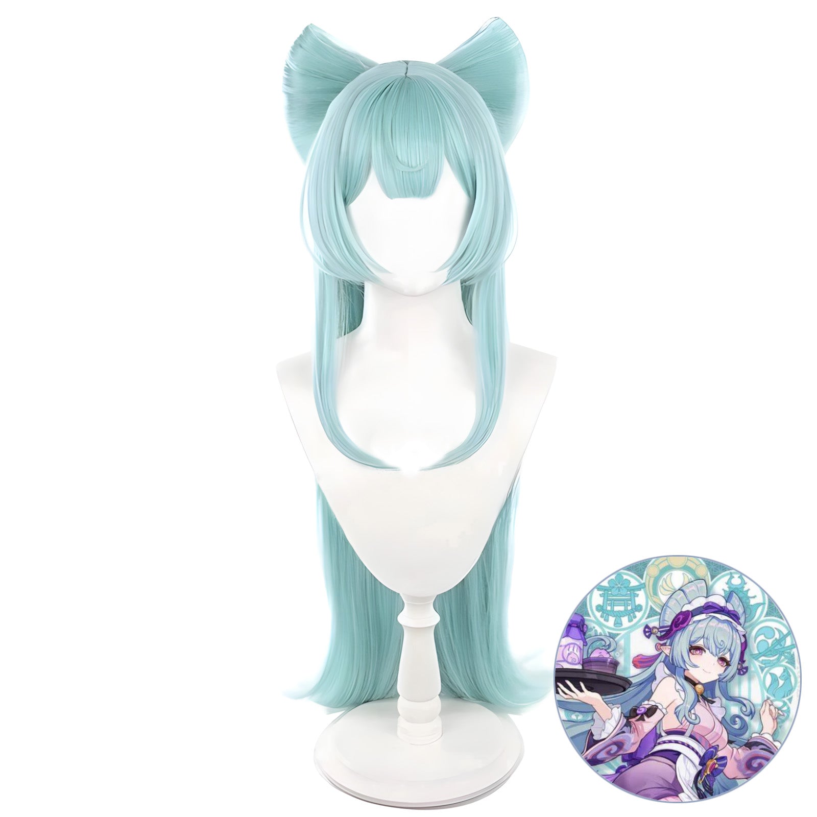SAKUMETA YUMEMIZUKI MIZUKI Light Green Long Cosplay Wig