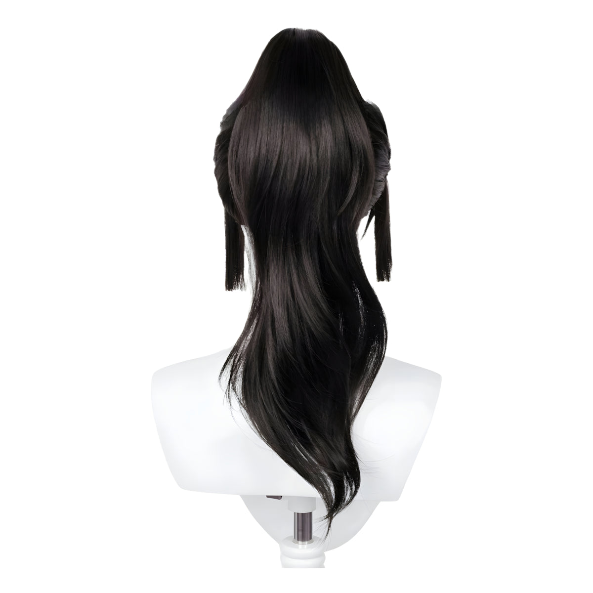 SAKUMETA YUNYING Black Long Cosplay Wig with Ponytail