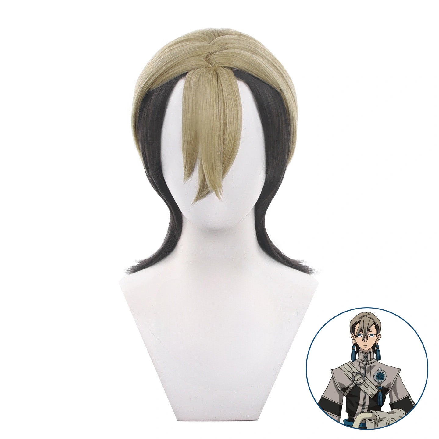 SAKUMETA ZANKA Light Brown Gold with Black Cosplay Wig