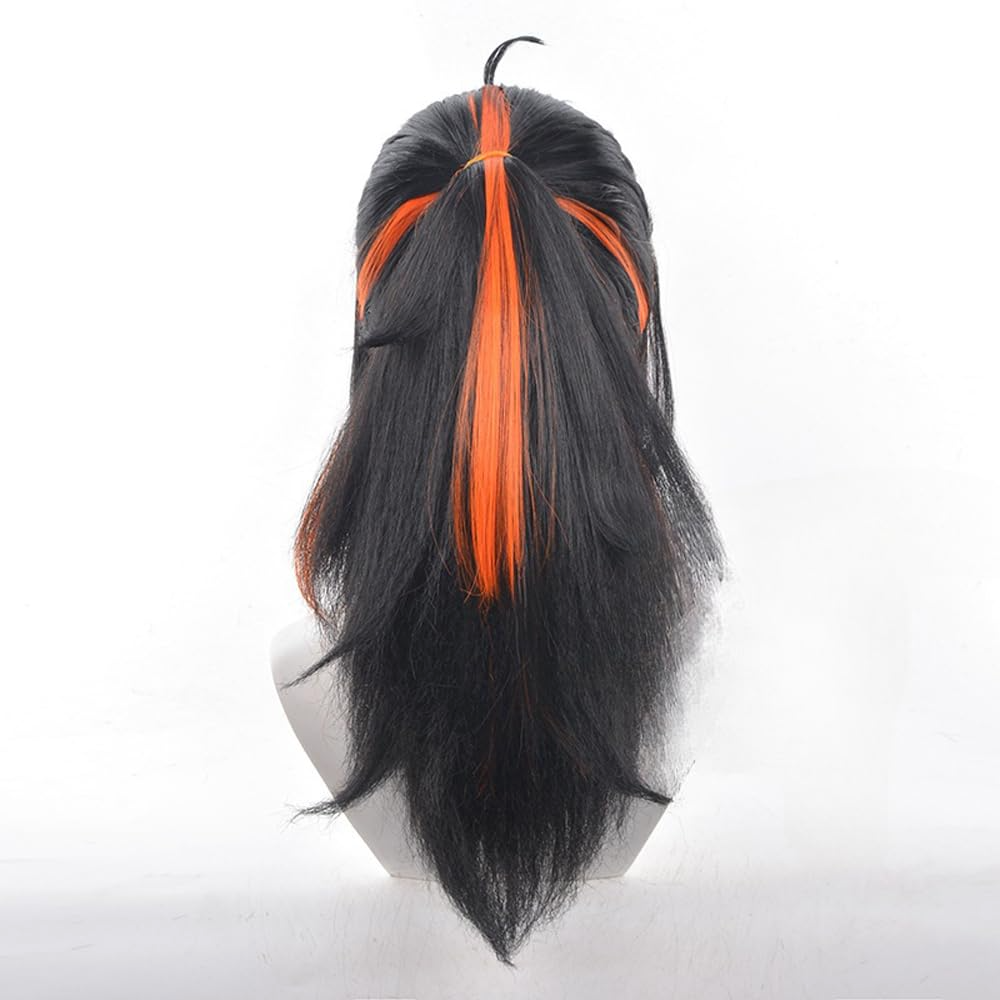 SAKUMETA ZHU YUAN Black and Red Short Cosplay Wig