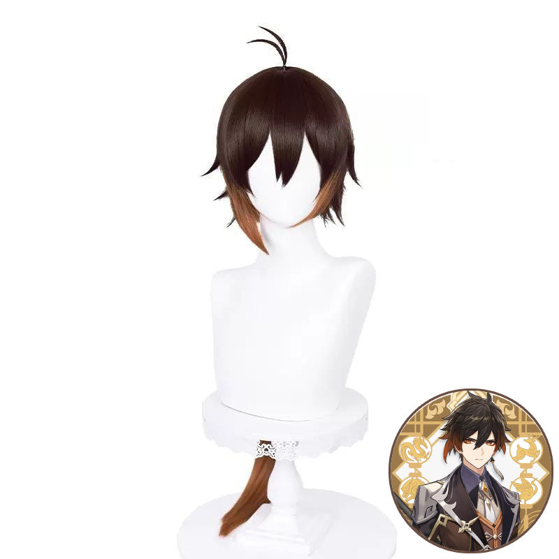 SAKUMETA Zhongli Brown Long Cosplay Wig