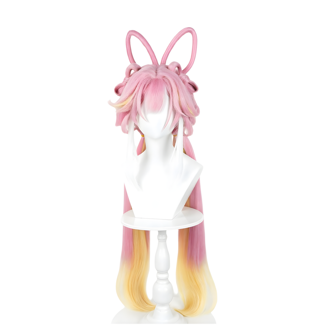 SAKUMETA ELYSIA Pink Long Cosplay Wig with Bangs
