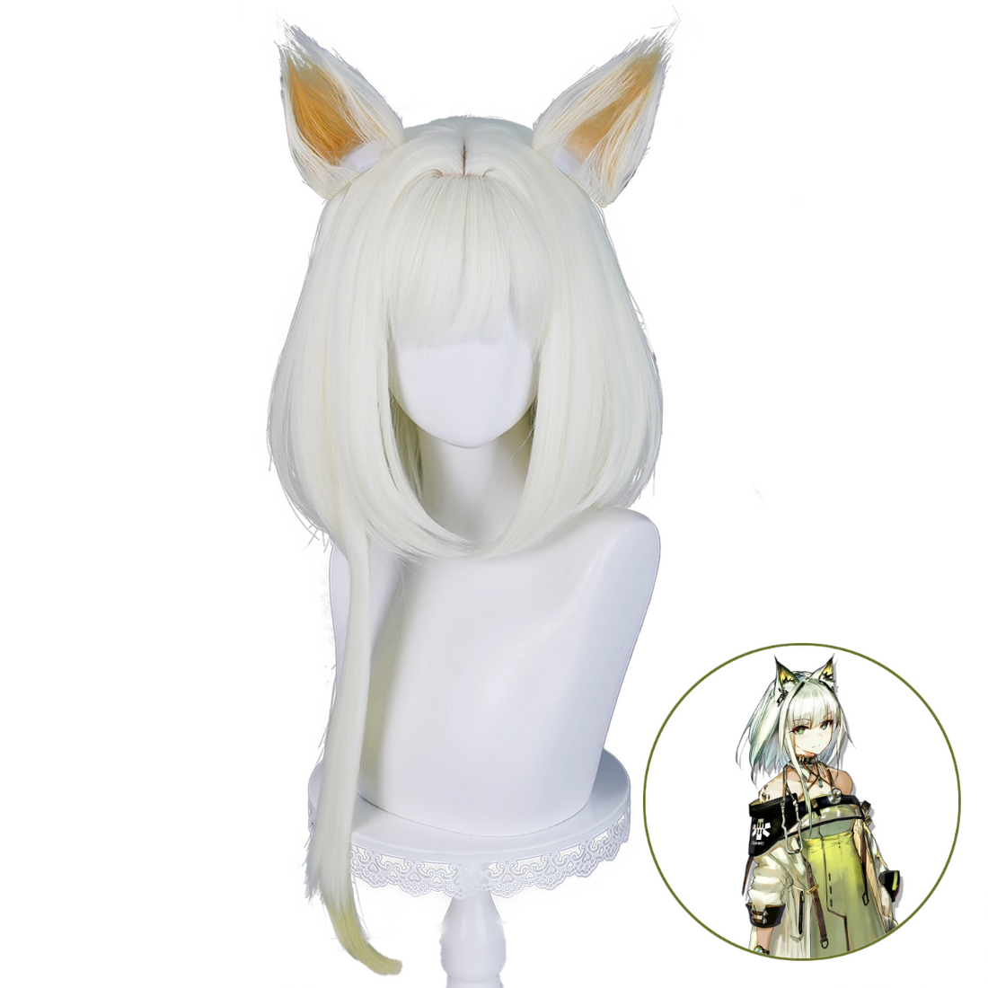 SAKUMETA KAL'TSIT Platinum Long Cosplay Wig