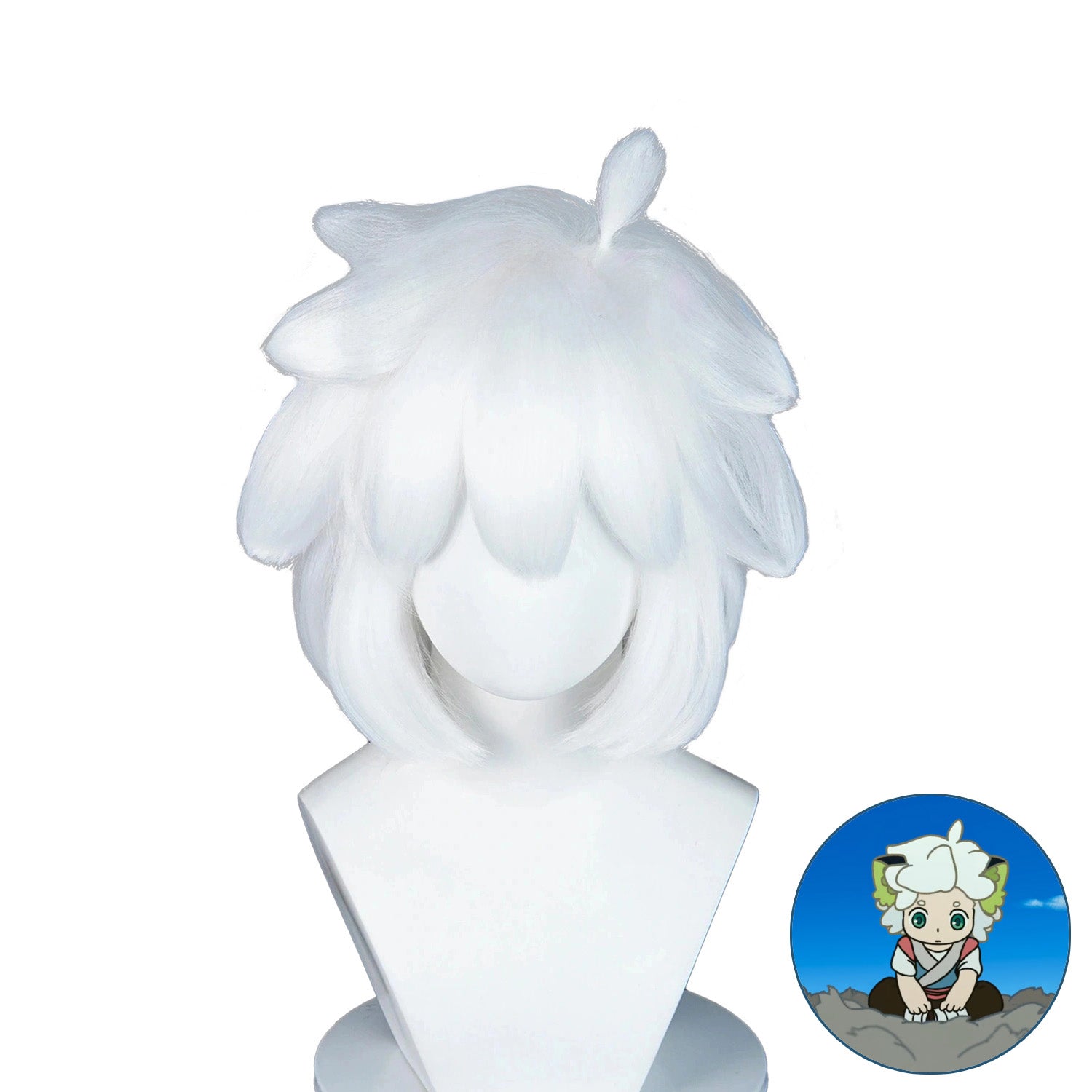 SAKUMETA LUO XIAOHEI Black Short Cosplay Wig with Bangs