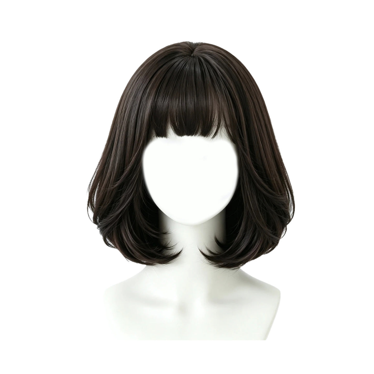 SAKUMETA Layered Bob with Curled Ends Daily Wig