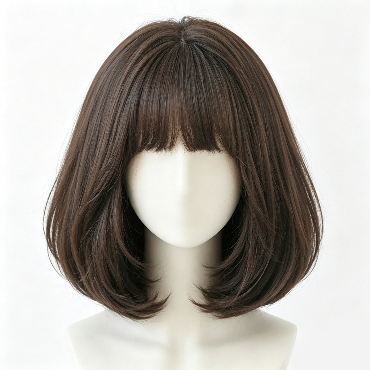 SAKUMETA Layered Bob with Curled Ends Daily Wig