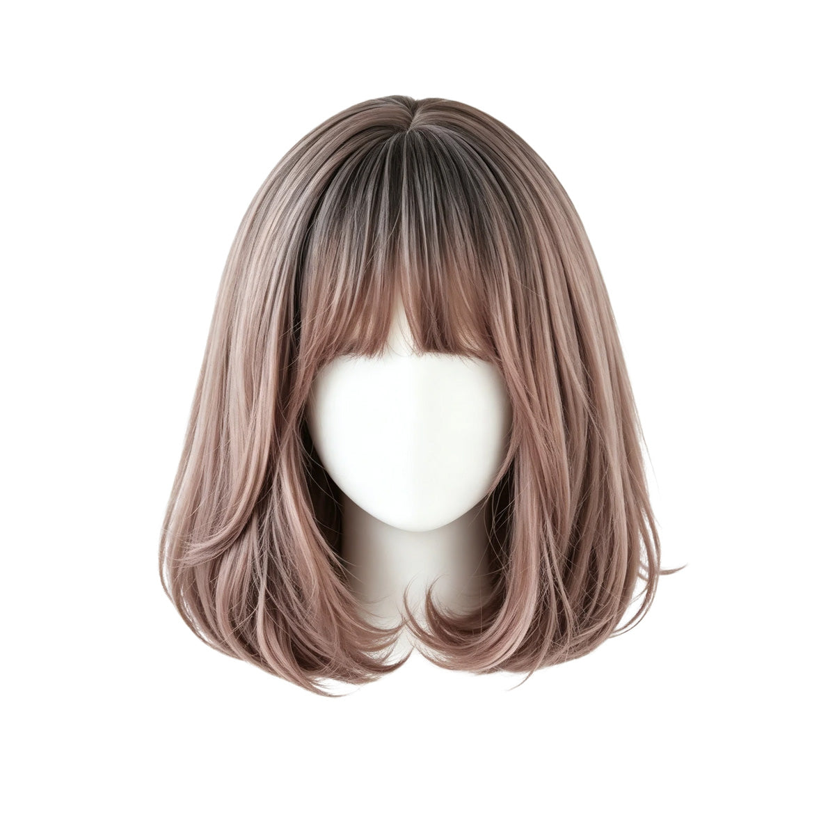 SAKUMETA Layered Bob with Curled Ends Daily Wig