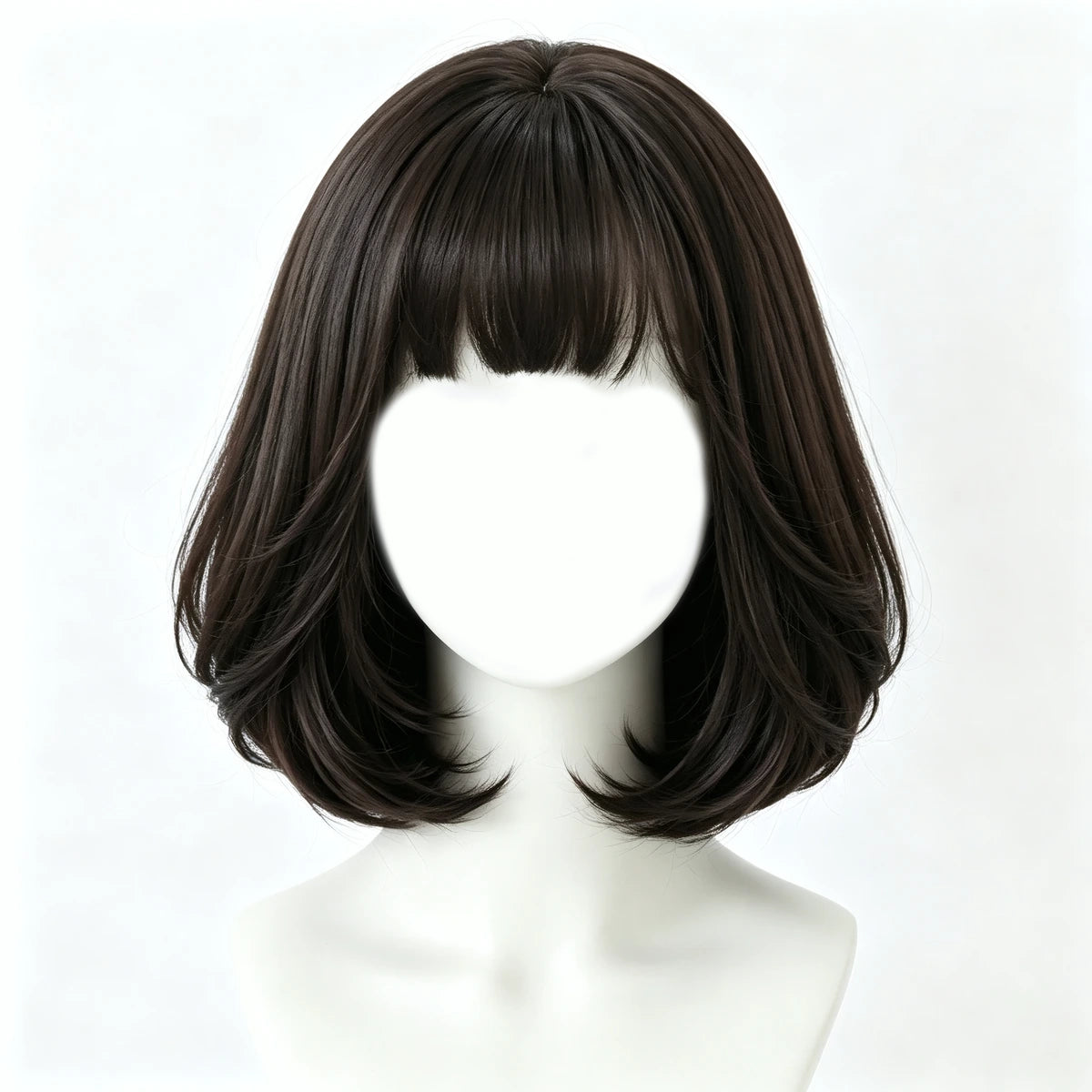 SAKUMETA Layered Bob with Curled Ends Daily Wig