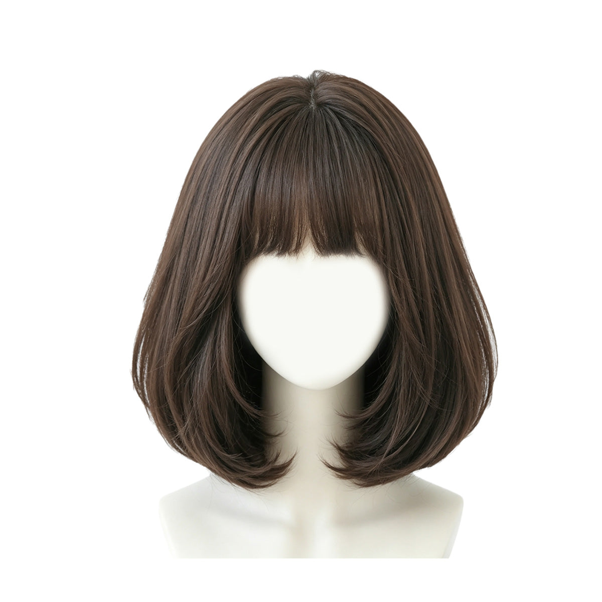 SAKUMETA Layered Bob with Curled Ends Daily Wig