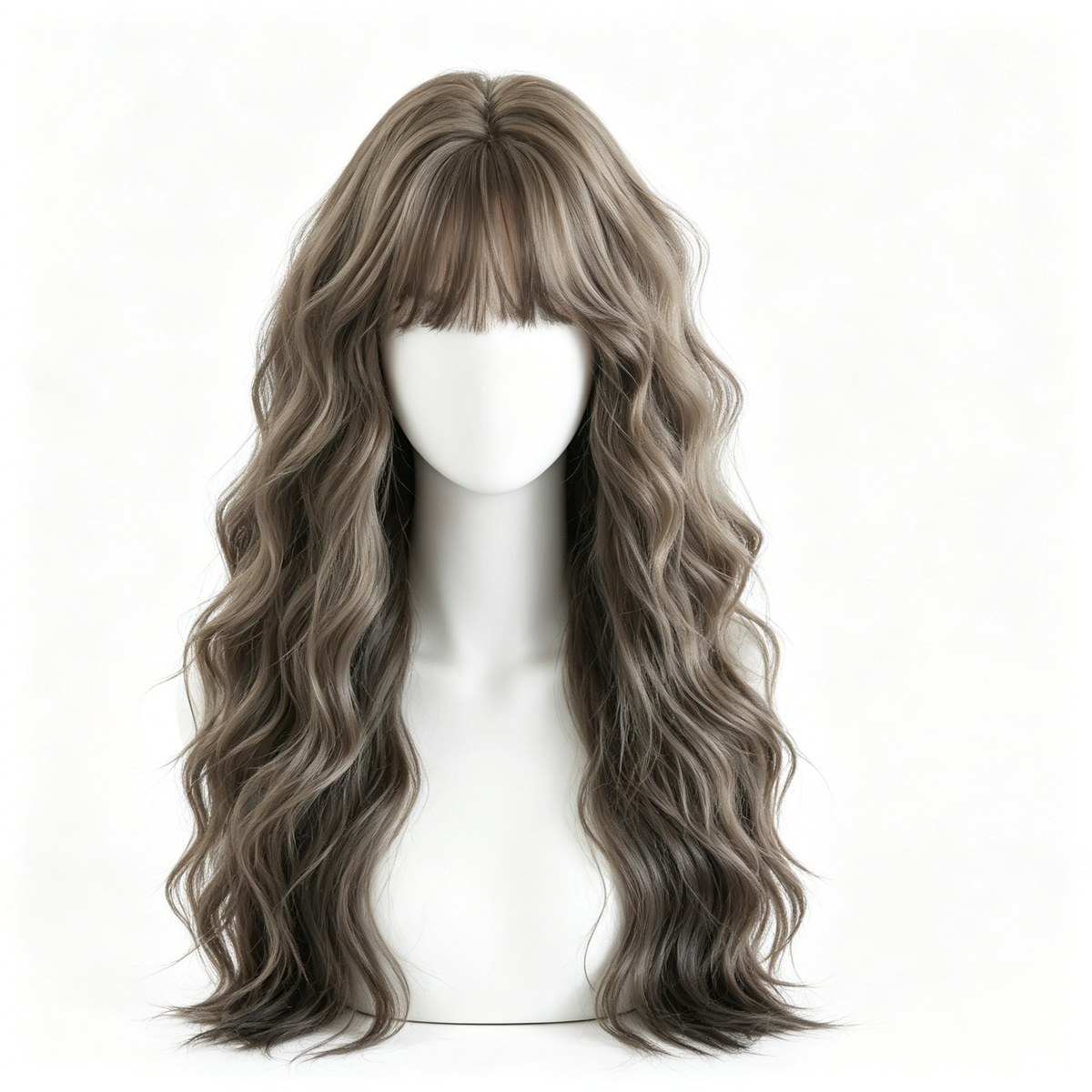 SAKUMETA Long Curly Hair Daily Wig