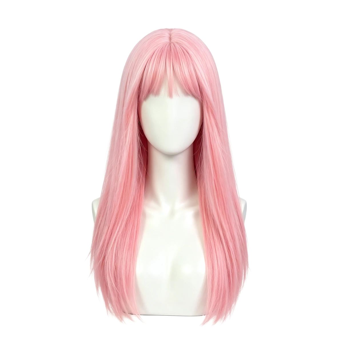 SAKUMETA Long Straight Hair with Blunt Bangs Daily Wig