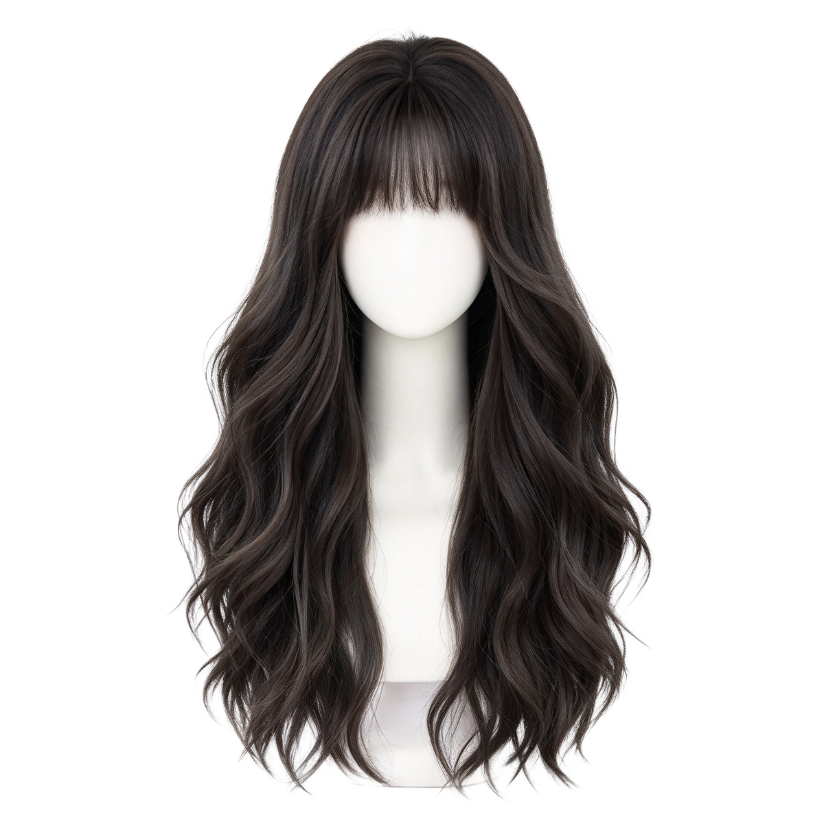 SAKUMETA Long Wavy Hair Daily Wig
